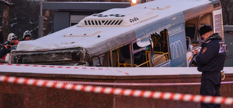 Russie un bus fauche et tue au moins 5 personnes a Moscou