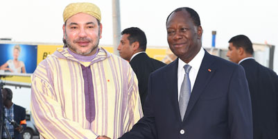 Abidjan reserve un accueil chaleureux a SM le Roi 2015 06 01