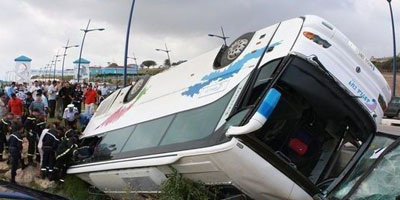 accident dautocar sur lautoroute casa settat