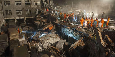 effondrement dune usine en chine