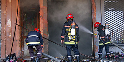 incendie dun commerce a casablanca