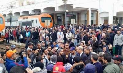 trafic des trains perturbe a cause de manifestations1