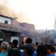 incendie ravage le souk Korea a Casablanca