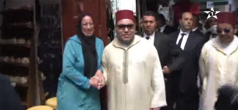 Le roi Mohammed VI en visite au souk