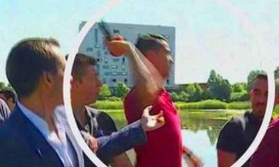 Ronaldo jette le micro dun journaliste dans un lac