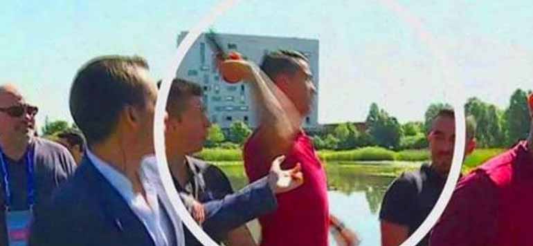 Ronaldo jette le micro dun journaliste dans un lac
