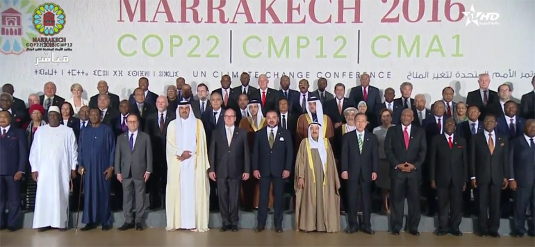 COP22 Mohammed VI a pose pour une photo de famille avec les chefs etat