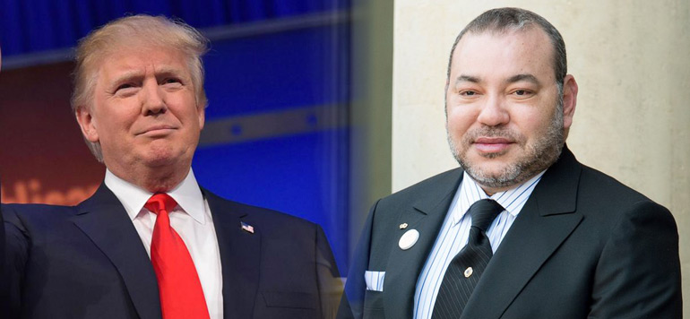 Entretien telephonique entre SM le Roi et M Donald Trump