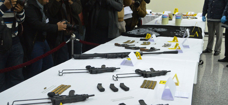 Les armes saisies terroriste maroc