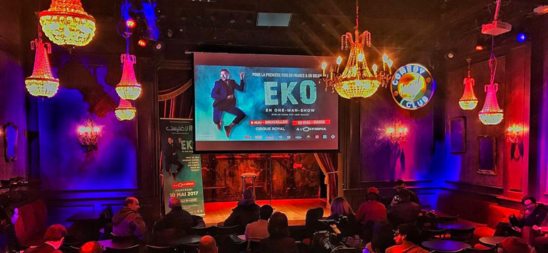 EKO donne une conference de presse a Paris