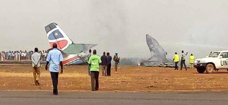 Un avion secrase au Soudan du Sud