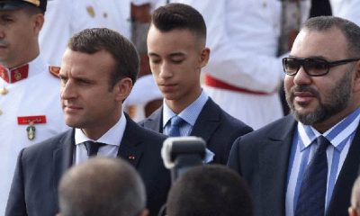 Arrivee au Maroc du president francais Emmanuel Macron