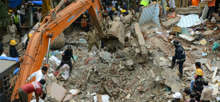 effondrement un immeuble a Bombay