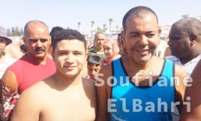 Le prince Moulay Rachid sur la plage de Skhirat