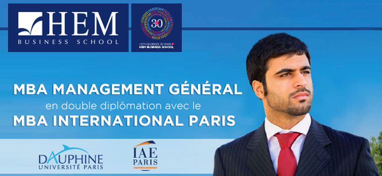 HEM lance les inscriptions de son MBA Management General