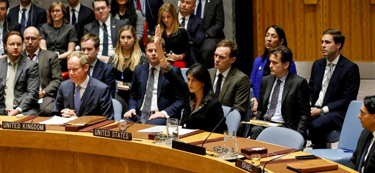 Al Qods Veto americain ONU M. Trump