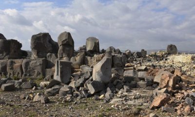 Syrie un temple de 3000 ans endommage par les raids aeriens turcs