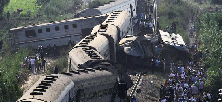 Egypte collision ferroviaire