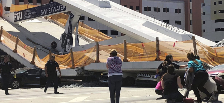Floride leffondrement dun pont pietonnier sur une autoroute fait plusieurs morts