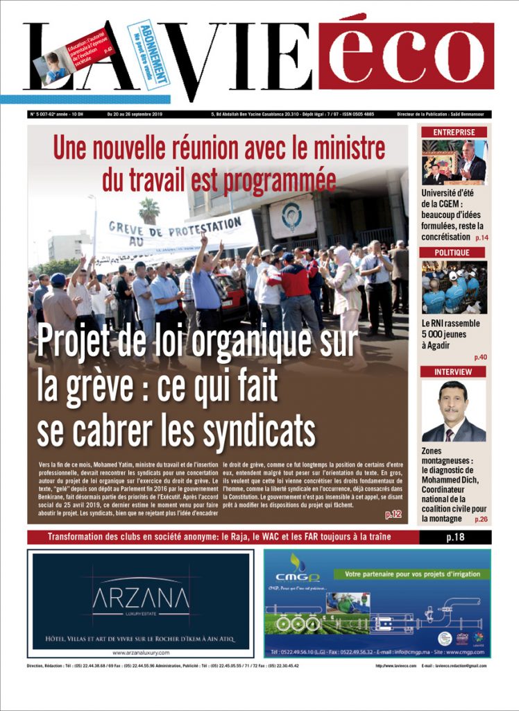 Une La Vie eco du septembre