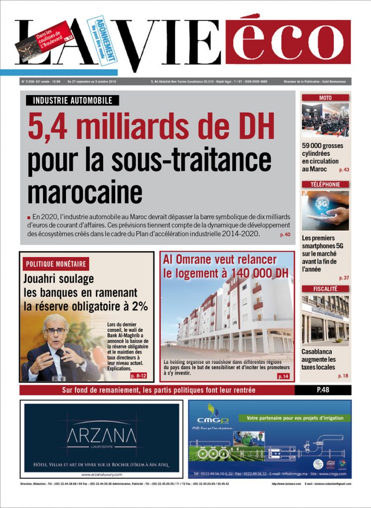 Une La Vie eco du septembre