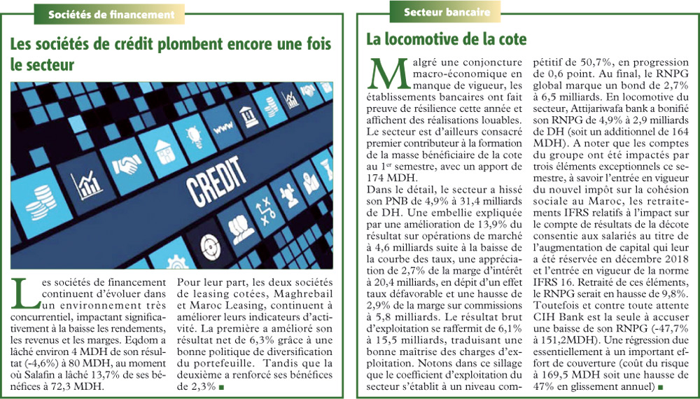 Sociétés de financement et Secteur bancaire Sociétés de financement et Secteur bancaire