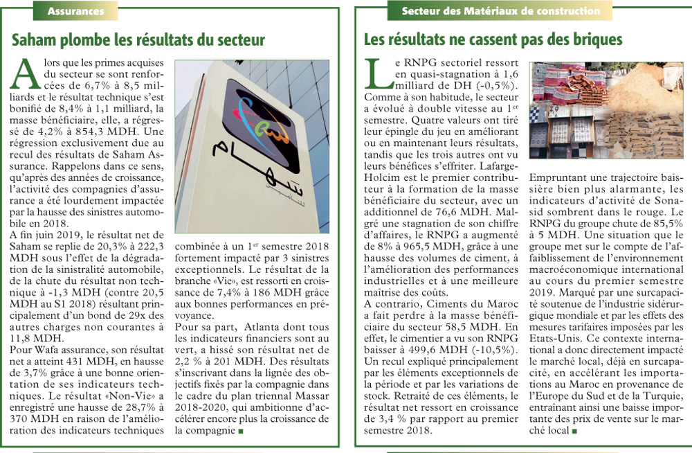 Assurances et Secteur des Matériaux de construction Assurances et Secteur des Matériaux de construction