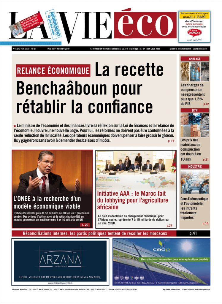 La Vie éco du 8 Novembre 2019