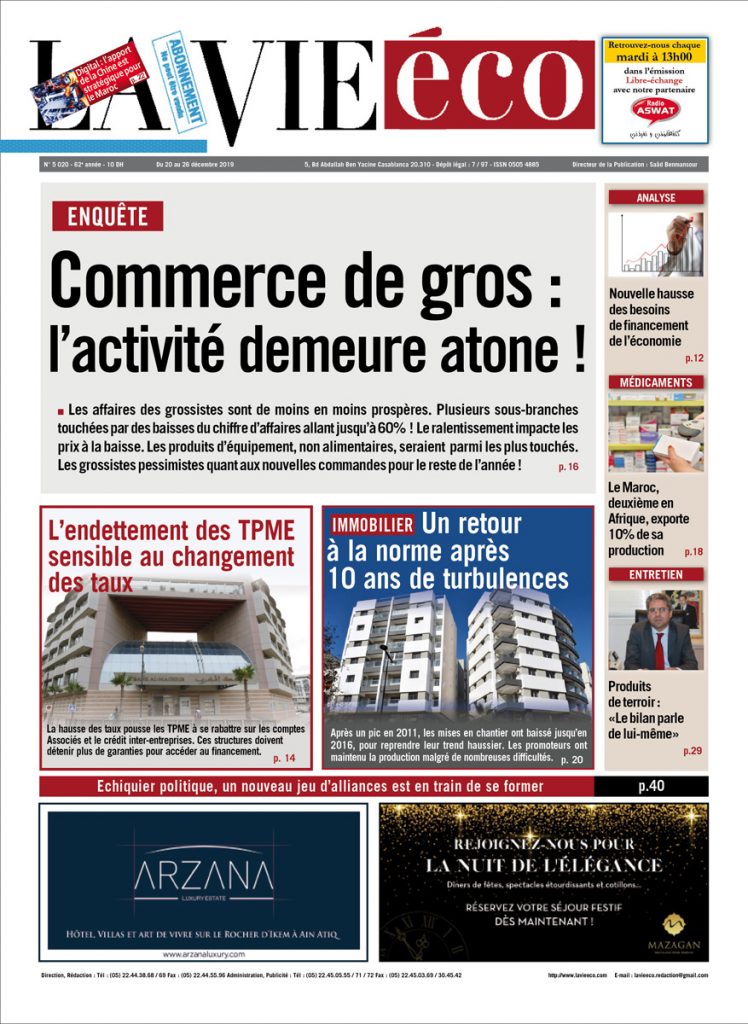 La Vie éco du 20 décembre 2019