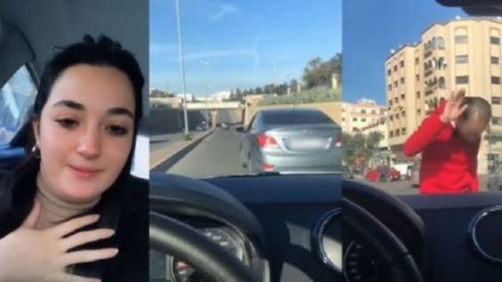 Jeune fille harcelée sur la route à Casablanca