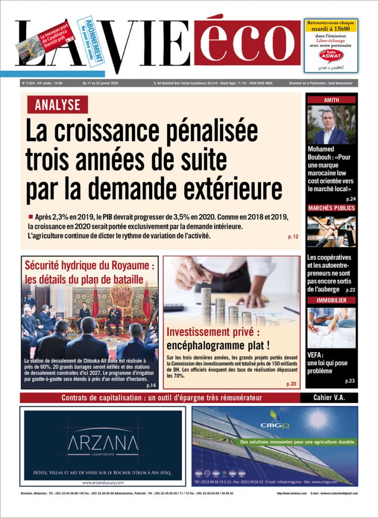 La Vie éco du 17 Janvier 2020