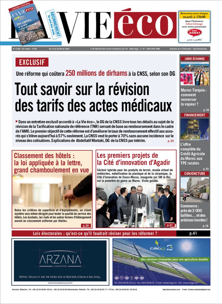 La UNE de La Vie eco du 14 février 2020