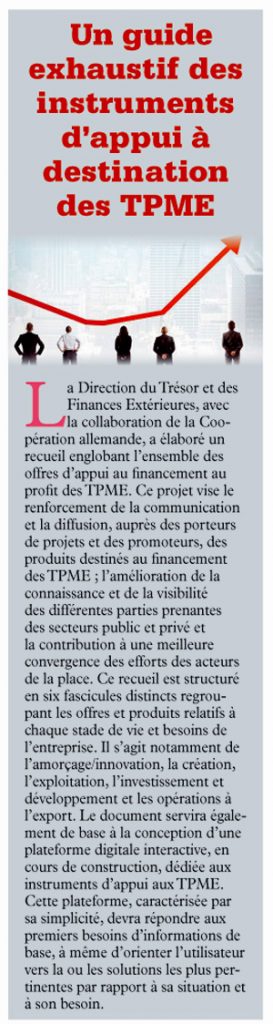 Un guide exhaustif des instruments d’appui à destination des TPME