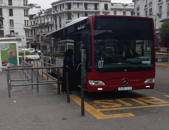 Bus provisoires à Casablanca
