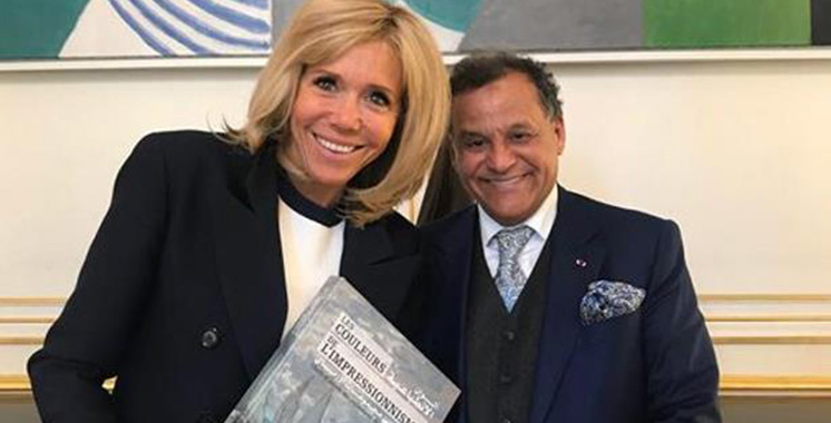 Mehdi Qotbi reçu à l'Elysée par Brigitte Macron