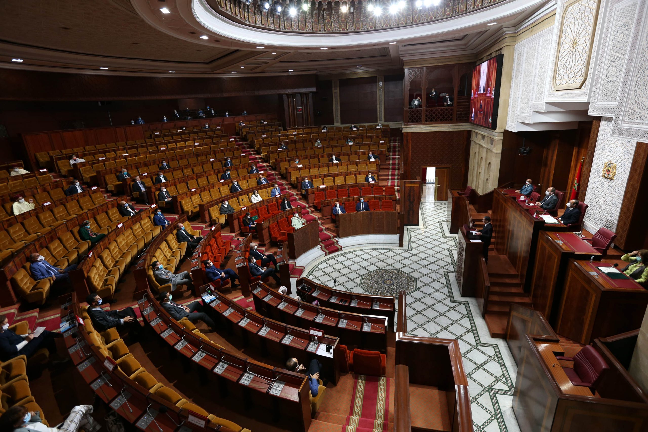 Séance plénière commune entre les deux chambres du parlement pour la présentation de la déclaration de M Saad Dine El Otmani