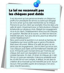 les chèques post datés