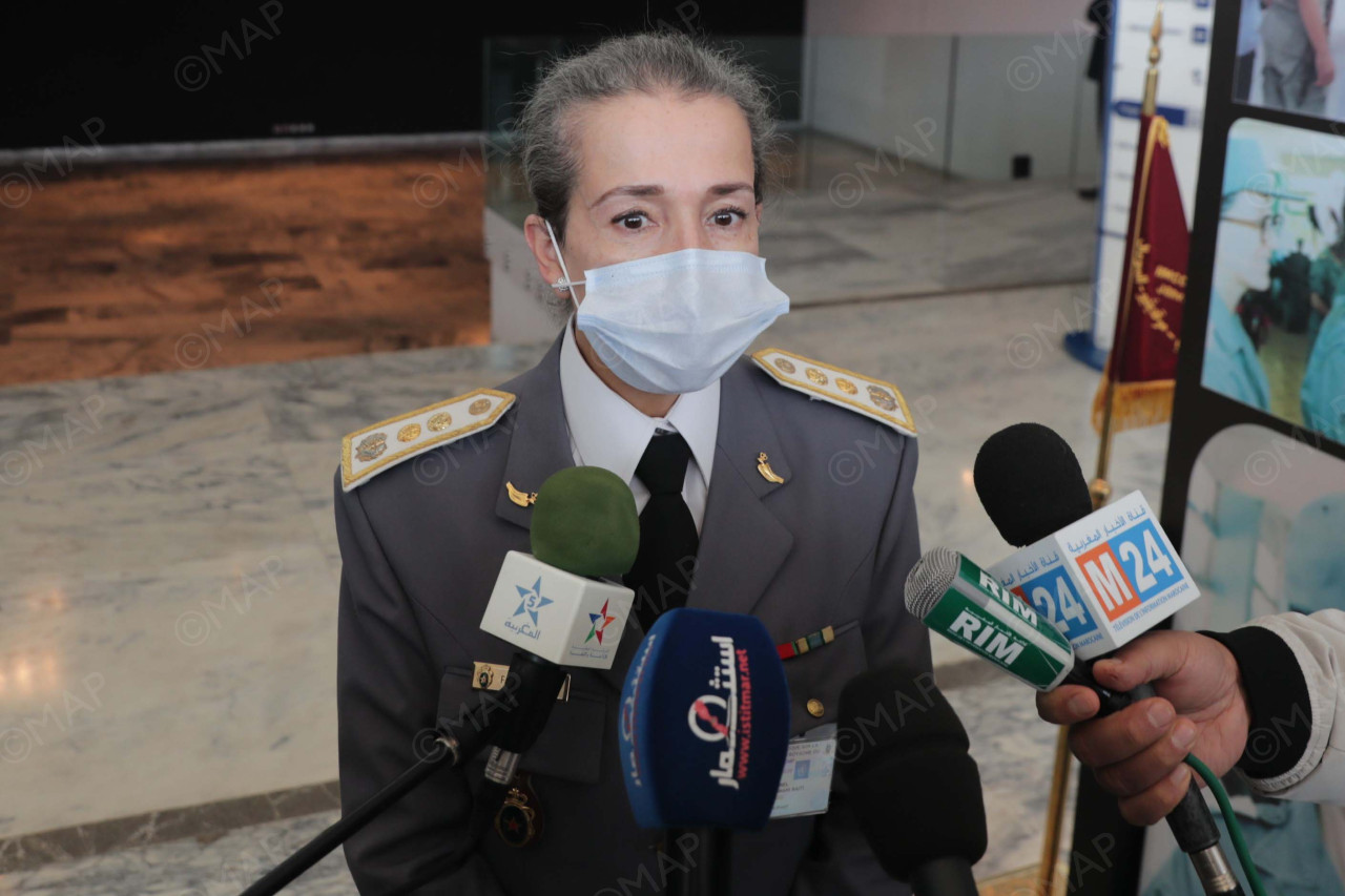 colonel Fadoua Bennani, de la direction générale des services sociaux des FAR en charge des opérations de maintien de la paix.