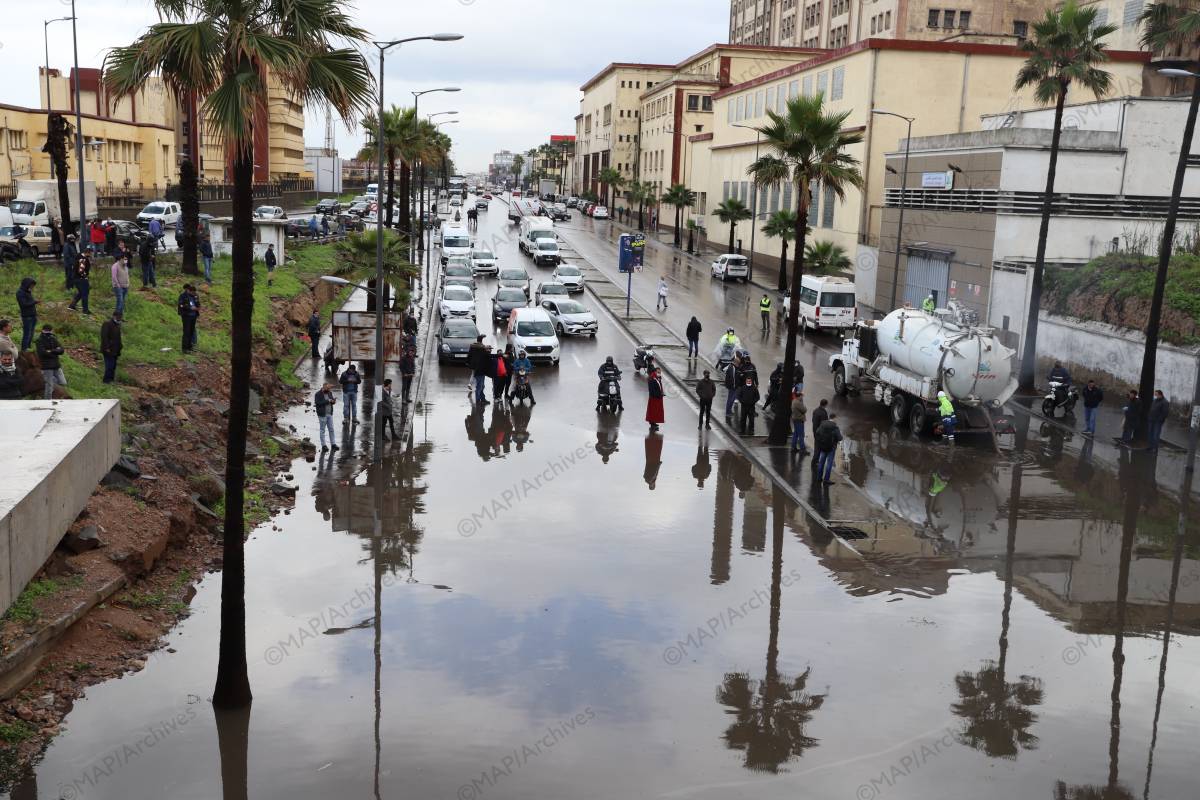 Intempéries à Casablanca