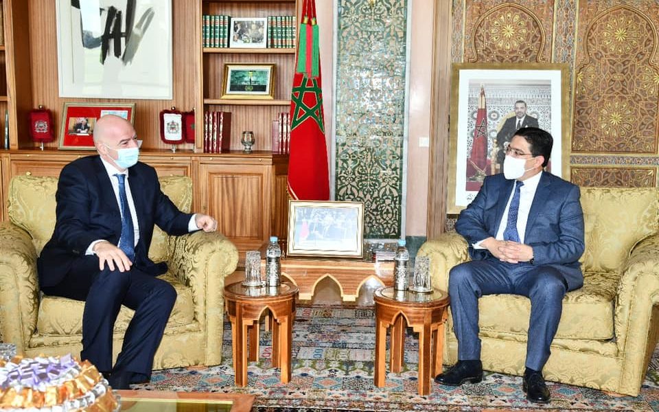 Nasser Bourita et Gianni Infantino